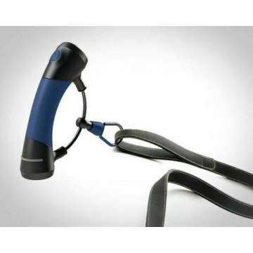 Guinzaglio con porta sacchetti Celeste – Ergonomico Manico Impugnatura Morbida – Gismo