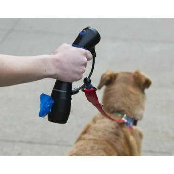 Guinzaglio con porta sacchetti Celeste – Ergonomico Manico Impugnatura Morbida – Gismo